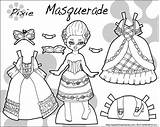Doll Paper Printable Coloring Dolls Pages Color Masquerade Print Pixies Dress Fashion Kids Sheets Template Paperthinpersonas Colouring Girls Clothes Adults sketch template