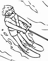 Water Coloring Ski Pages Skiing Drawing Kids Waterski Cartoon Jet Clipart Slide Kleurplaten Clip Boat Colouring Drop Fun Print Paintingvalley sketch template