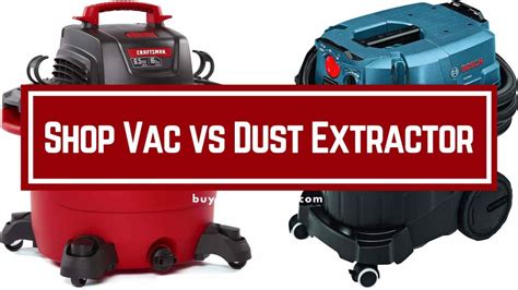 shop vac  dust extractor differences