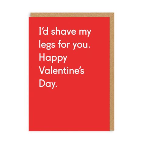 Liebeskarte Id Shave My Legs For You Valentine