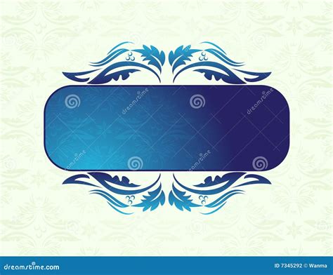 blue banner stock vector illustration  nature frame