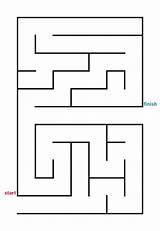 Easy Rectangle Maze Mazes Kids Mazestoprint sketch template