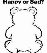 Bear Corduroy Coloring Teddy Pages Sad Printable Feelings Activities Bears Outline Picnic Face Brown Preschool Template Crafts Happy Blank Kids sketch template