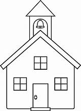 House Line School Clip Coloring Houses Sweetclipart sketch template