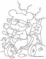 Coloring Tricycle sketch template