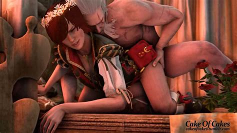 shani and geralt cakeofcakes the witcher 3 the hentai world