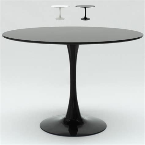 table de salon tulip ronde noir  blanc  cm bar cuisine