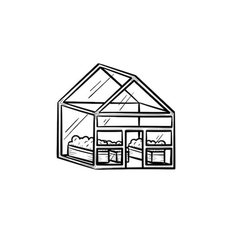 premium vector vector hand drawn greenhouse outline doodle icon