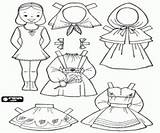 Doll Paper Coloring French Pages Typical Dolls Dress Dresses Para Colorear Printable Games Con Template Oncoloring Trajes Color Clothing Niños sketch template