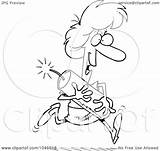 Dynamite Running Cartoon Woman Clip Toonaday Outline Illustration Royalty Rf Ron Leishman 2021 sketch template