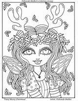 Coloring Pages Christmas Fairy Deborah Muller Mermaid Abstract Chubby Book Choose Board Ausmalen Gemerkt Von sketch template