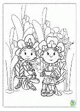 Coloring Flowertots Fifi Dinokids Pages sketch template