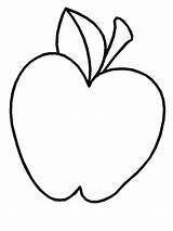 Apple Coloring Pages Fruit Advertisement sketch template
