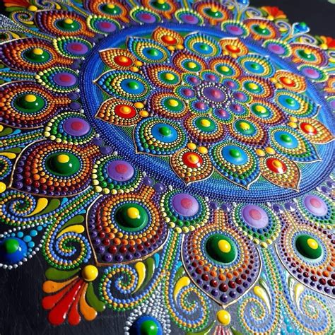 pin  mandalamj  dot paint mandala rock art mandala design art