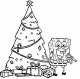 Coloring Christmas Pages Spongebob Kids Printable sketch template