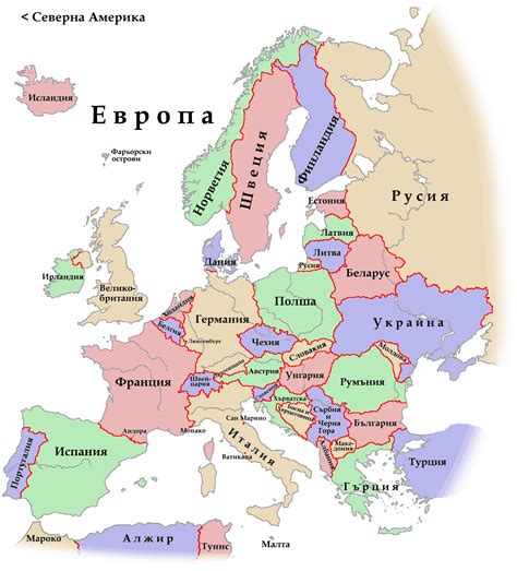 karta europe karta