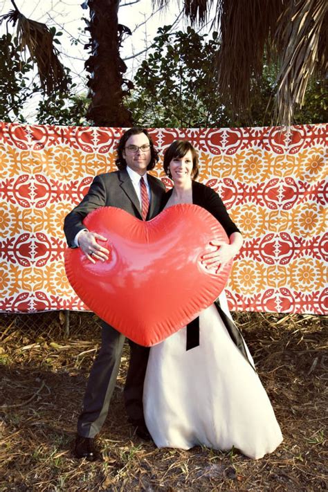 A Big Inflatable Heart Valentine S Day Wedding