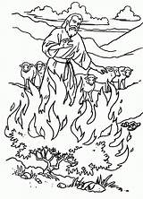 Moises Colorear Zarza Llamado Moses Ardiendo Ciencia Antiguo Testamento Religión Navidad Imagui sketch template