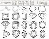 Clipart Gemstones Drawn Outline Gem Gems Drawing Clip Diamonds Hand Jewelry Outlines Diamond Line Digital Etsy Webstockreview Draw Transparent Getdrawings sketch template