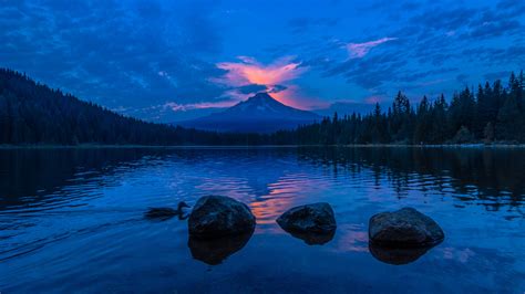 lake blue sky sunset   hd  wallpapersimagesbackgroundsphotos  pictures