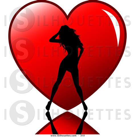 Sexy Female In Heart Clip Art Library