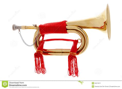 golden horn  white background stock image image  jazz object