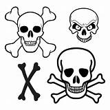 Skull Crossbones Printable Pirate Template Printablee Coloring Via Pages sketch template