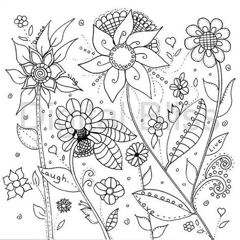 adult coloring pages whimsical wild flowers design adult coloring