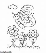 Coloring Spring Pages Butterfly Happy Kids Site Printable Online Coloringpages Choose Board Quality High sketch template