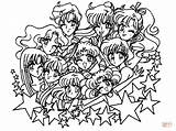 Coloring Sailor Moon Pages Stars Supercoloring Printable Sailormoon Anime sketch template