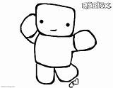 Roblox Noob Coloring Pages Chibi Template sketch template