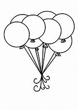 Balloons Coloring Pages Balloon Printable Birthday Template Print Kids Circle Bunch Drawing Colouring Color Happy Adult Books Cartoon Book Remarkable sketch template