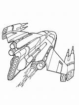 Starship Coloring Pages sketch template