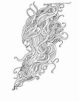 Coloring Pages Nouveau Hair Curly Place Mac Deco Printable Gypsy Hairstyle Awesome Value Color Sheets Colouring Getcolorings Getdrawings Print Mucha sketch template