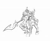 Legends League Coloring Pages Character Garen Hecarim Printable sketch template