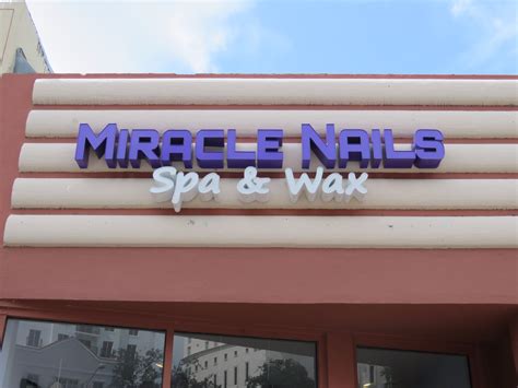 miracle nails spa  wax  signs