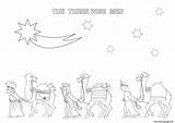 Coloring Wise Men Three Christmas Pages Printable Kings Kids Print Color Popular sketch template