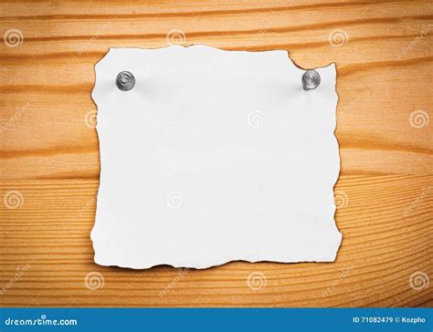 blank sheet  paper   wooden board stock image image