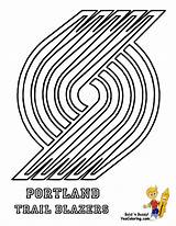 Coloring Blazers Logo Pages Basketball Portland Trail Logos Cruz Santa Drawing Warriors Golden State Cavaliers Printable Kids Nba Print Clipart sketch template