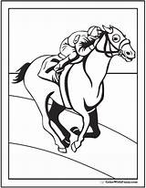 Horse Coloring Race Jockey Pages Printable Racing Riding Print Clydesdale Color Getcolorings Getdrawings Colorwithfuzzy sketch template
