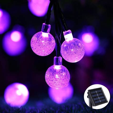 qedertek led christmas lights outdoor waterproof globe ball solar