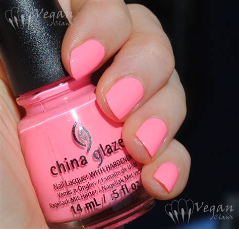 China Glaze Neon And On And On Shell O And Neon Pink Comparisons Vegan