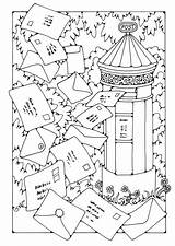 Coloring Mailbox Pages Edupics Drawings Colouring Choose Board Large sketch template