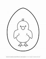 Chick Easter Coloring Egg Cute Pages Planerium Inside sketch template