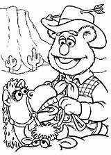 Coloring Pages West Wild Western Cowboy Printable Old Theme Christmas Town Fozzie Bear Getcolorings Clipartbest Muppets Color sketch template