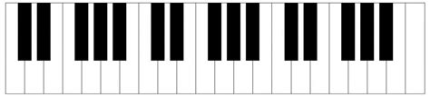 printable piano keyboard template  worksheets samples