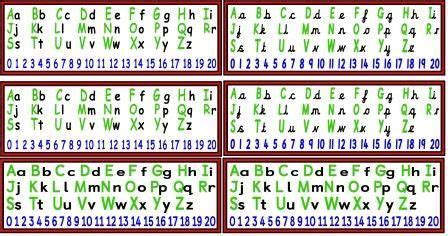 printable alphabet strips  file  display  desks