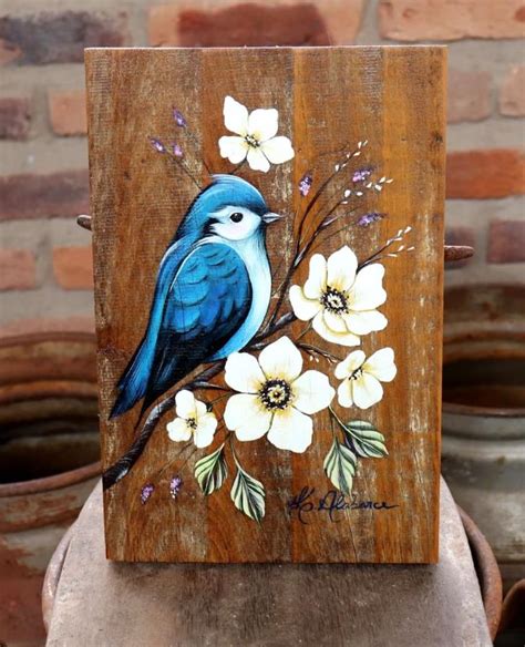 diy creative wood painting enjoying  beauty  nature lily