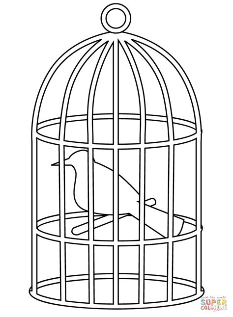 bird cage coloring page  printable coloring pages