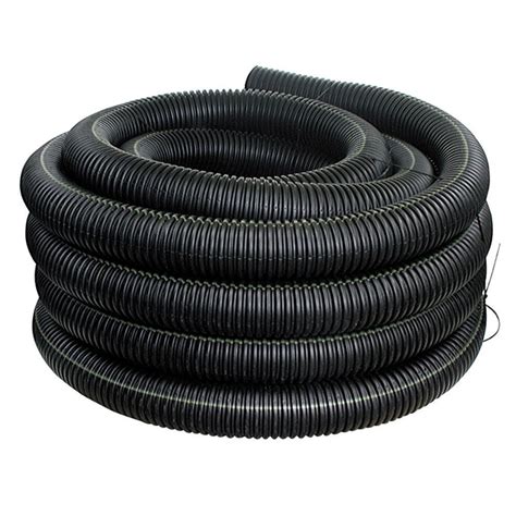 black   hdpe double wall corrugated pipes length  pipe   meter size    mm